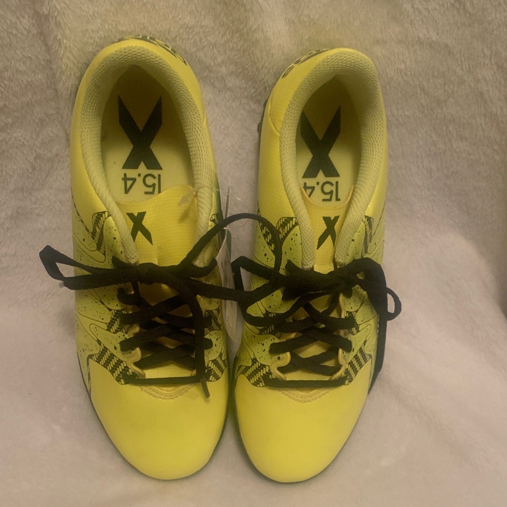 adidas Kids Neon Yellow and Black indoor soccer shoes